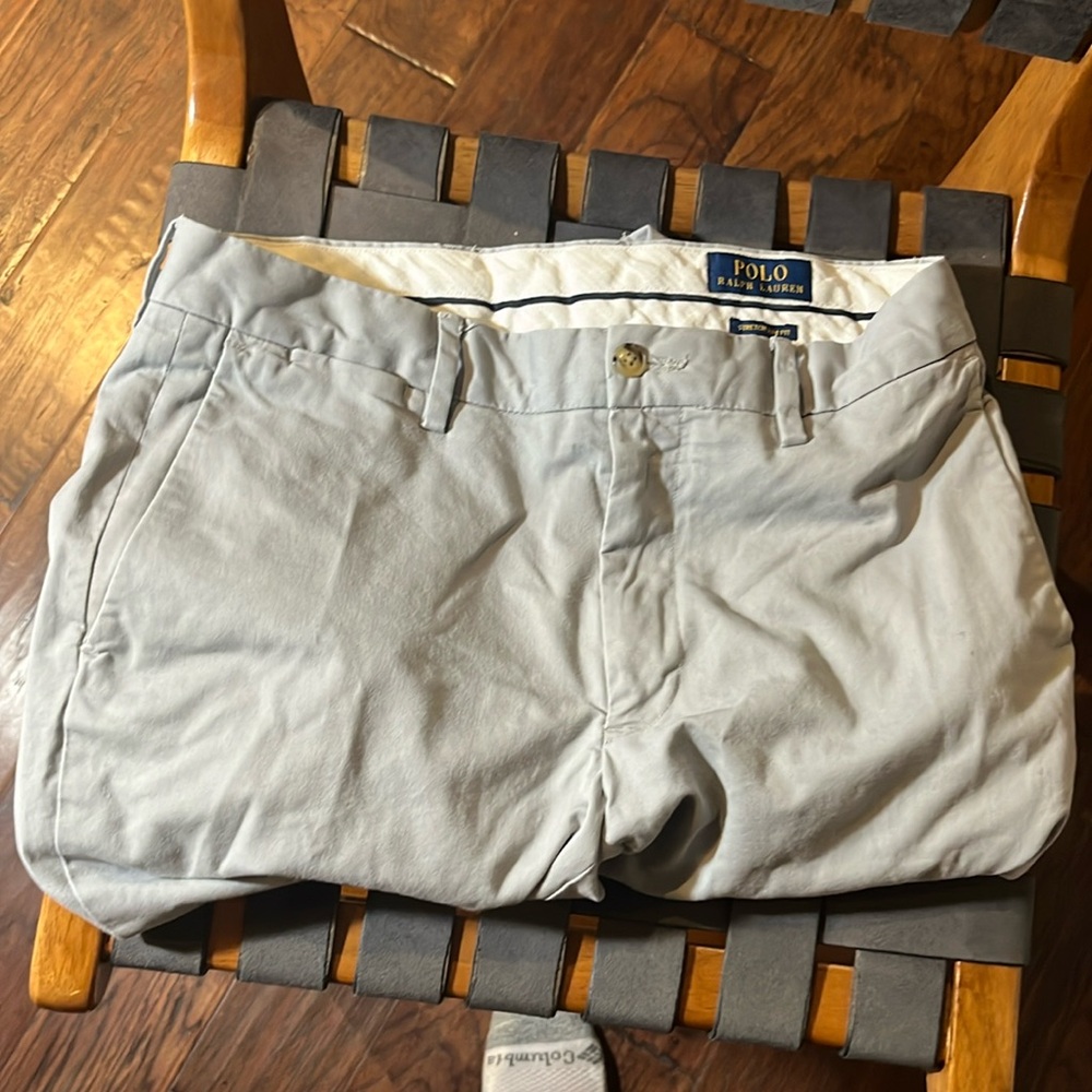 Polo Ralph Lauren Grey Khaki Pants stretch slim fit 30X30